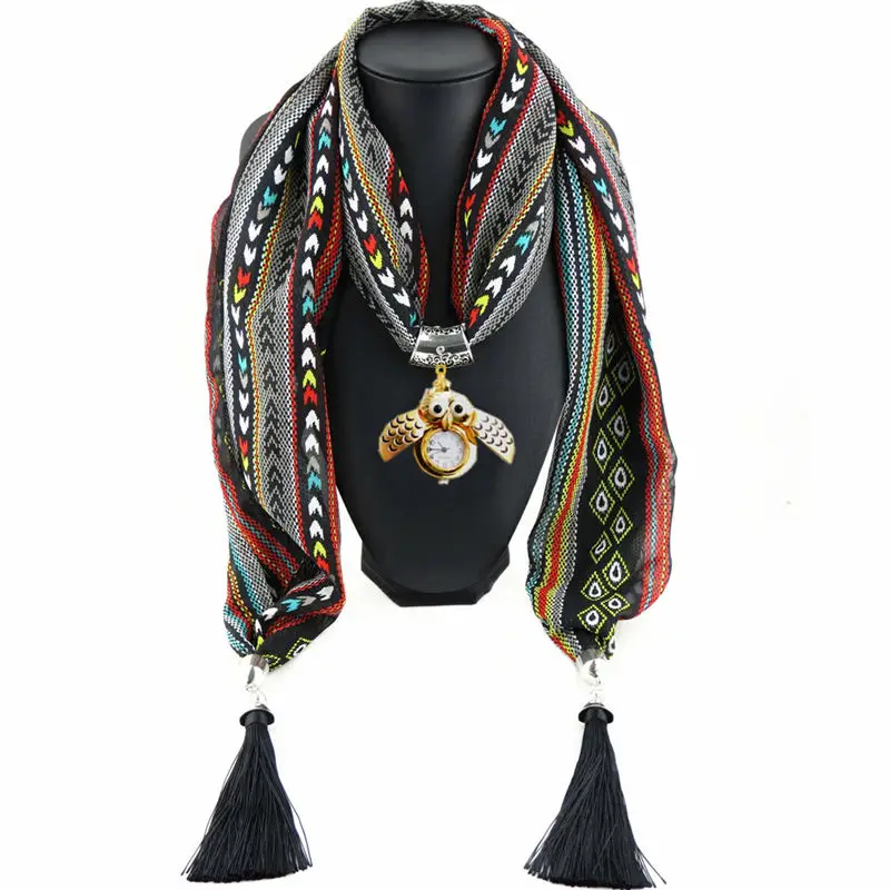 Фирменная Новинка Jewelry шарф Винтаж Подвеска для часов Мягкий Весна и Осень