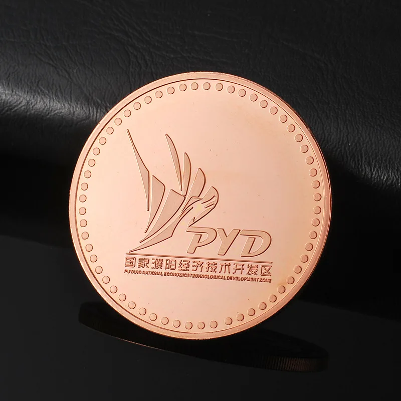 

Горячая Распродажа розовое золото, металлическая монета, покрытая на заказ, круглая 3D монета