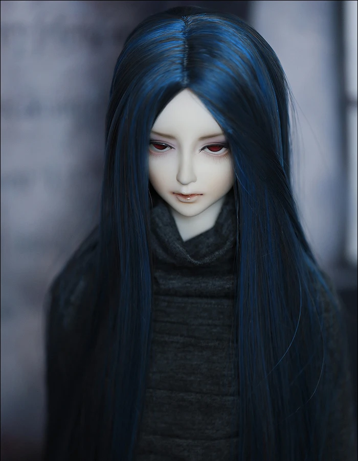 D01-P102 детская игрушка ручной работы 1/3 1/4 аксессуары для кукол BJD/SD кукла парик средней длины прямой Черный Рок цвет 1 шт