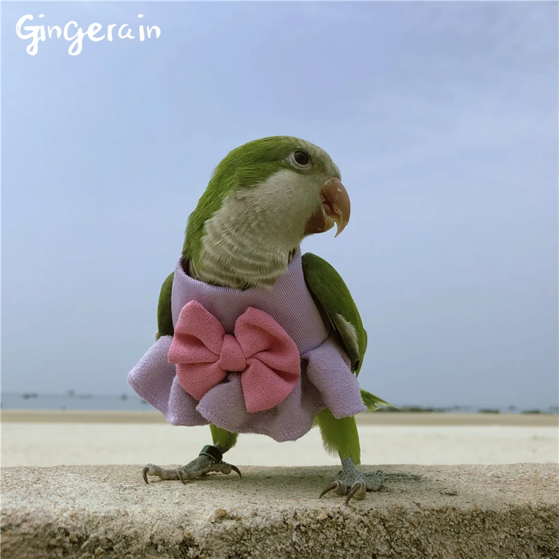 Одежда с птицами Gingerain одежда попугаями капюшоном оригинальная ручная работа