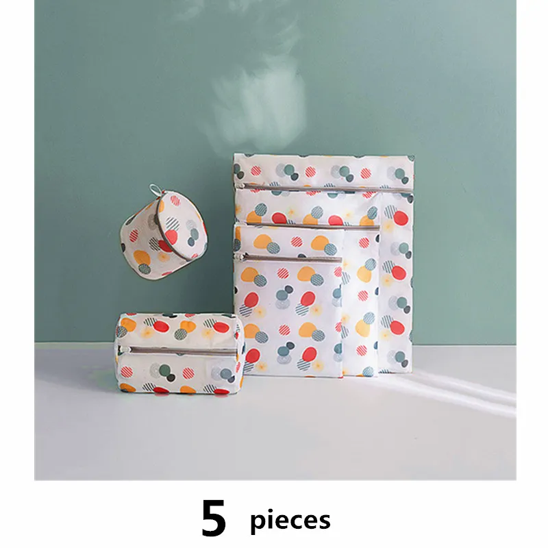 Color wave point set 1 комплект сетчатый мешок для стирки стиральной машины с несколькими стилями для Wahing одежды складное нижнее белье бюстгальтер носки мешки для стирки белья Комплект - Color: Color wave point set