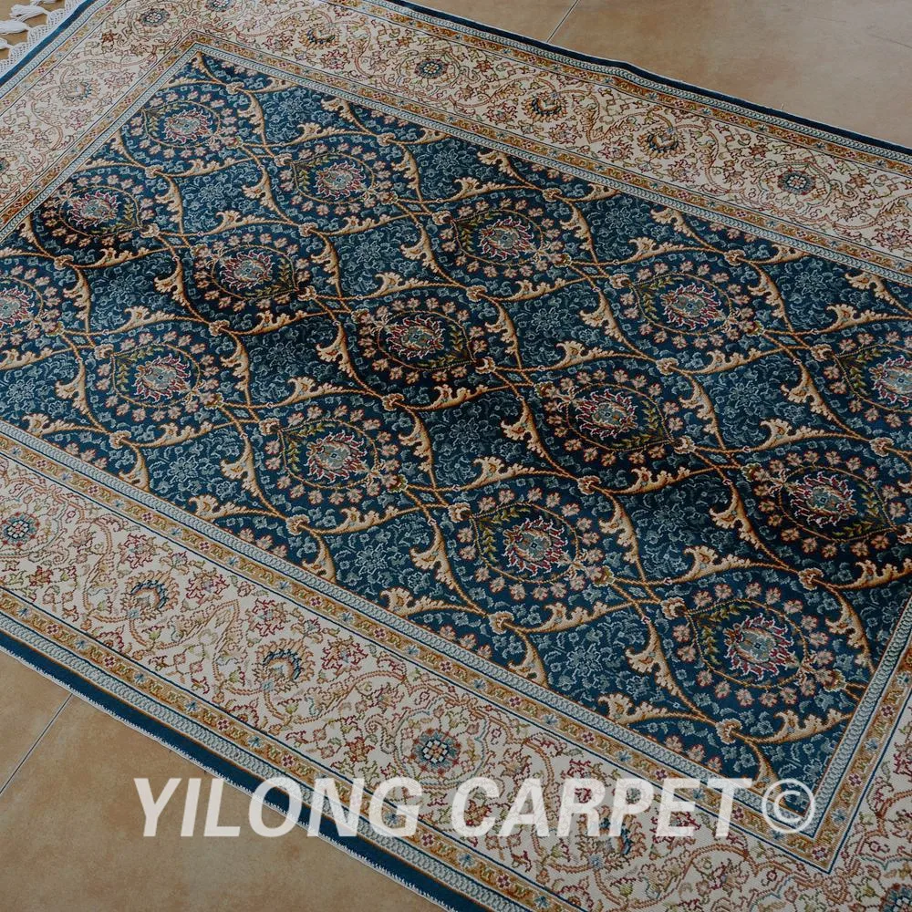 Yilong 3 5 &quotx 2&quot Античный Восточный темно синий ковер изысканный ручной Узелок hereke
