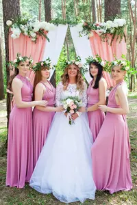 Bridesmaid dress   v-neck  bridesmaid dresses long sexy backless  Wedding Party dress