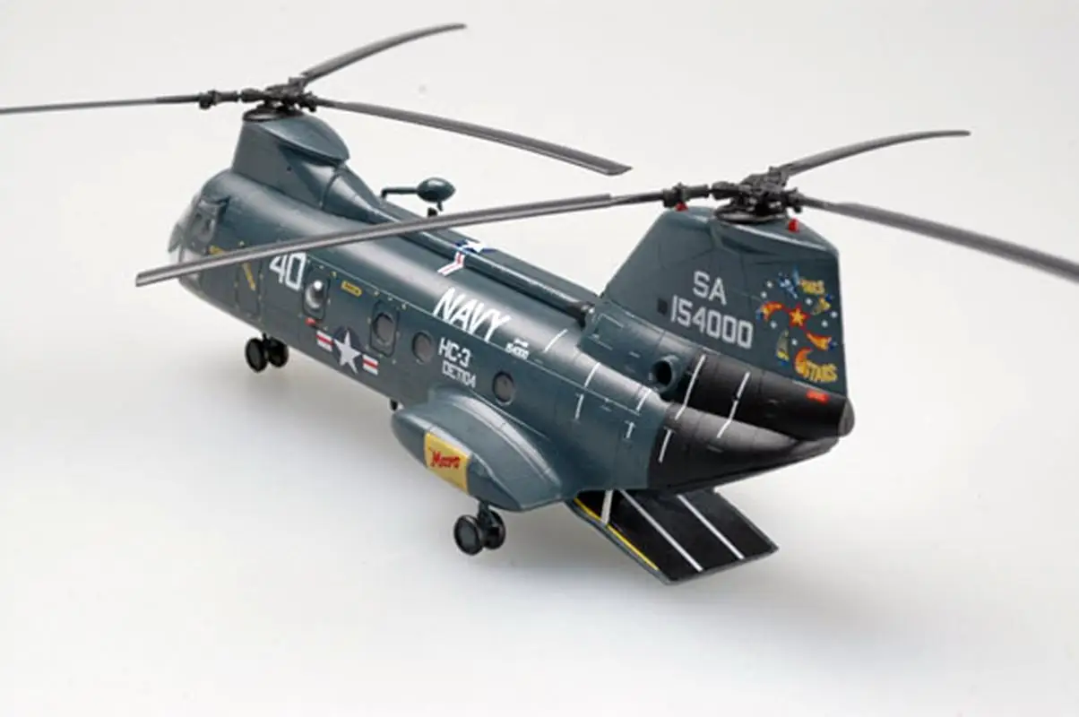 США Boeing CH 46 морской рыцарь вертолет HC 3 DET 104 1/72 литья под давлением самолет легкая