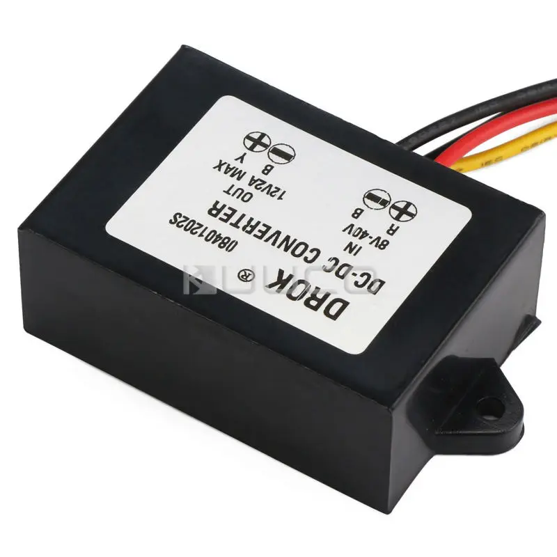 Модуль электропитания автомобиля DC 12V/24V(8V ~ 40V) to 12V 2A 24W автоматический