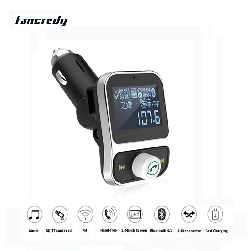 Bluetooth 4 1 fm передатчик 3.5Aux автомобильный комплект громкой связи TF USB2.0 mp3 плеер 44