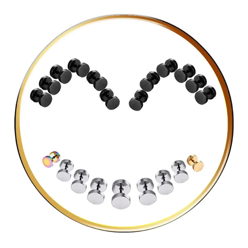 1 пара/заказ серьги-гвоздики в виде гантели | Украшения и аксессуары