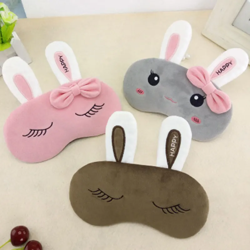 

Adjustable Eyepatch Cute Rabbit Eyeshade Cover Portable Blindfold Travel Sleep Eye Mask Natural Sleeping Mask Aid Eye Patch Gift