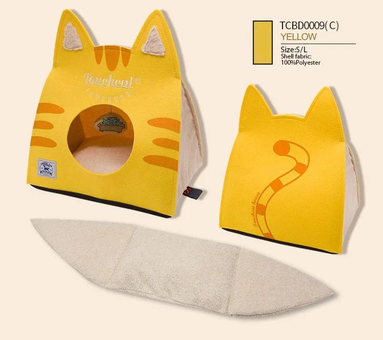 Two Size Creative Cute Cat Dog Lounger Bed Kennel Mat Soft Fiber Pet Puppy Warm House Product For And | Дом и сад
