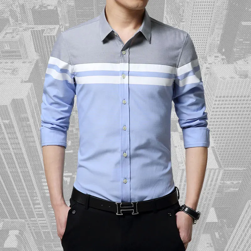 Новое Брендовое платье рубашки Повседневное Для мужчин рубашка Slim Fit Chemise Homme с длинным рукавом социальные рубашки Camisa Masculina Для мужчин s Костюмы MC269
