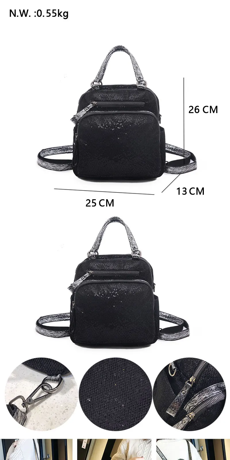 Высокое качество, женский рюкзак, черный, Mochila, женский, с отверстиями, рюкзак для девочек-подростков, рюкзак, модная школьная сумка