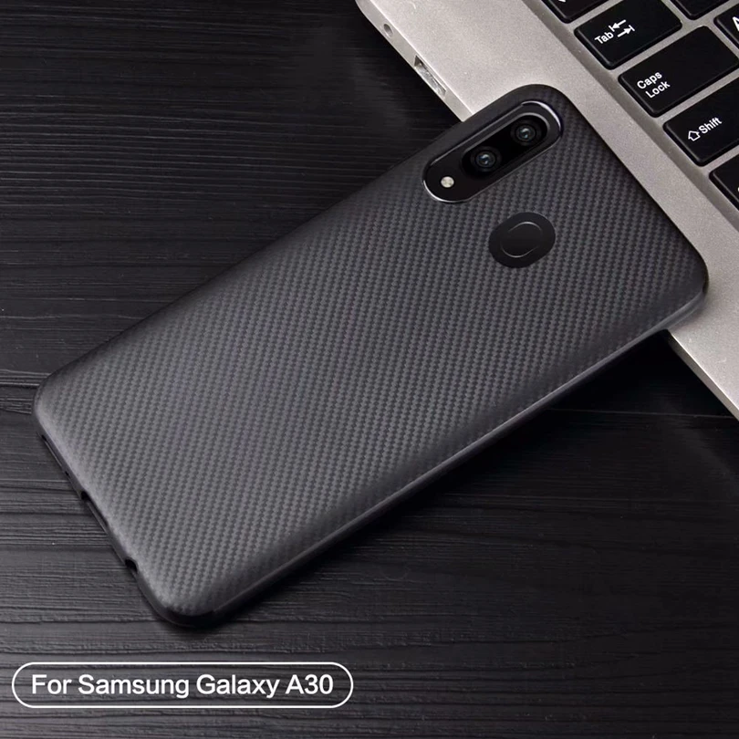 Для Samsung Galaxy A30/A 30 чехол из углеродного волокна жесткого ТПУ мягкий резиновый