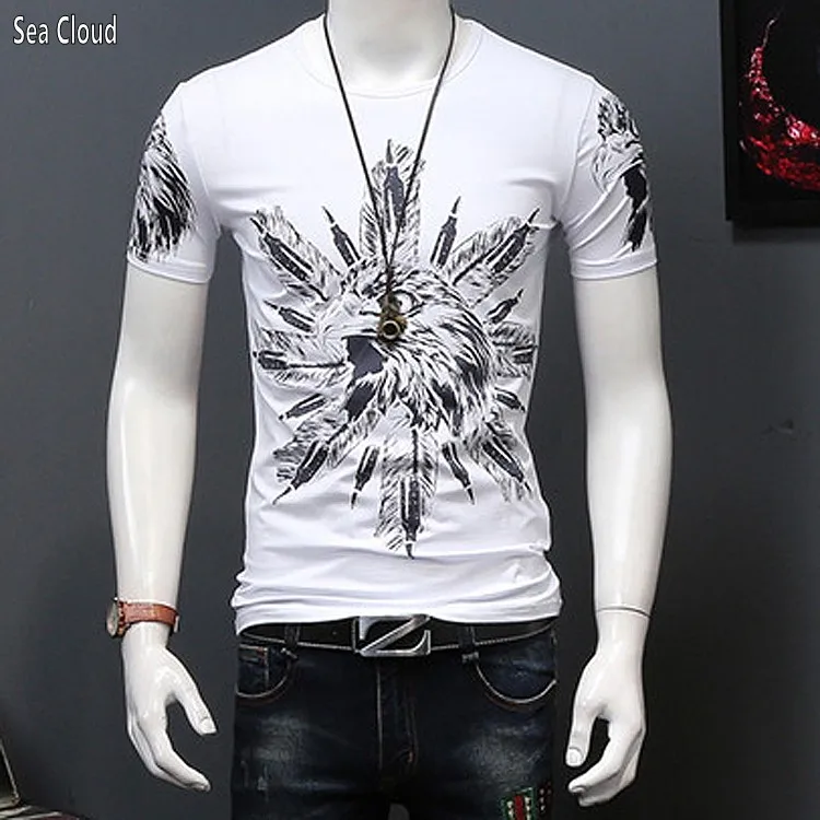 

Free shipping Large plus size fat big male clothing 8xl cotton o-neck short-sleeve t-shirt print Eagle pack of 2 pcs