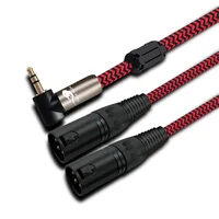 Hifi аудио кабель правый угол Mini Jack 3,5 мм для Dual XLR 3 Pin PC наушники 1/8 дюймов 3,5 до 2 XLR кабель из бескислородной меди 1 м 2 м 3 м 5 м 8 м 10 м