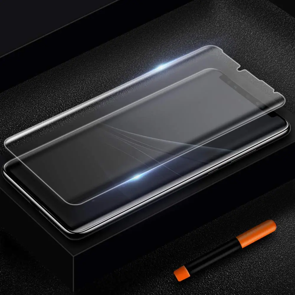 Полностью жидкий клей УФ закаленное стекло для Huawei P30 Pro Защита экрана Mate 20 Lite RS