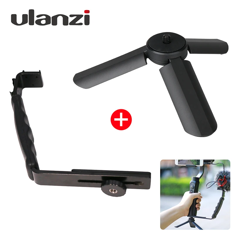 Мини штатив + L кронштейн для подставки с 2 горячими башмаками Zhiyun Smooth 4 Q/DJI OSMO Mobile2