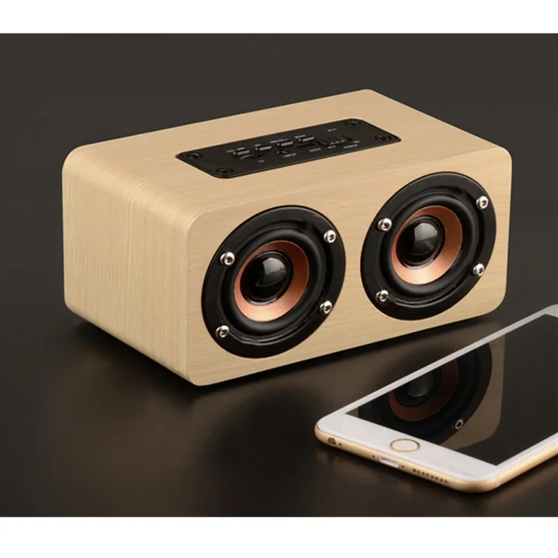 TOPROAD деревянная Беспроводная bluetooth колонка портативная HiFi двойная ударные басы