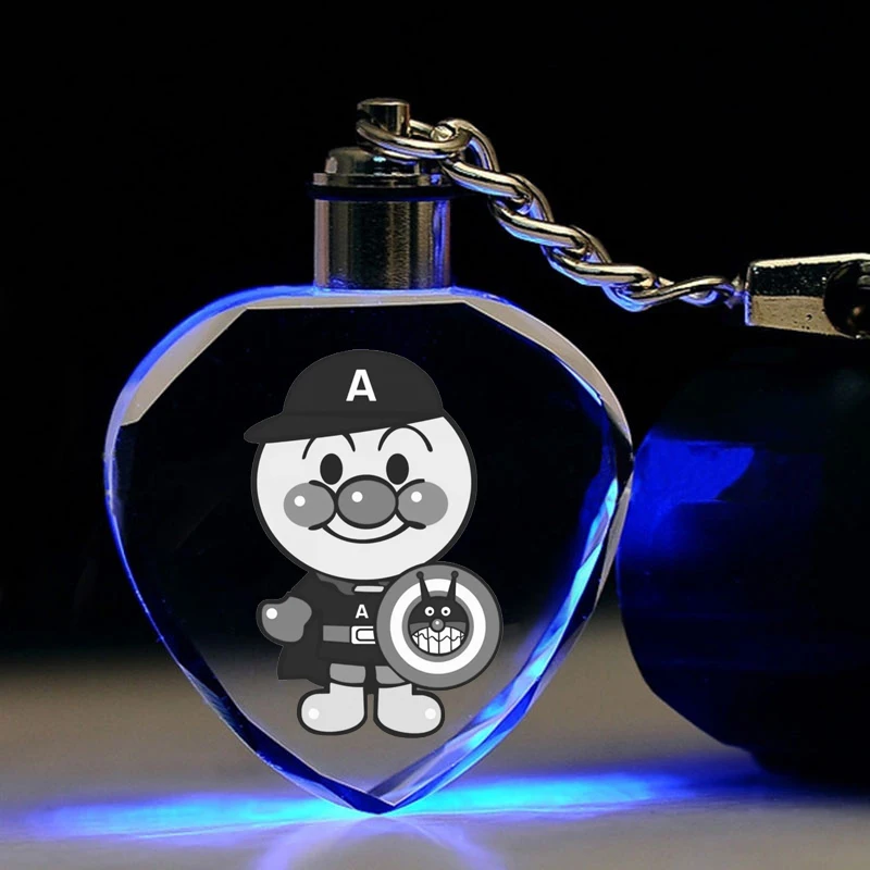 Anpanman брелок в форме сердца из аниме со светодиодной подсветкой фигурка