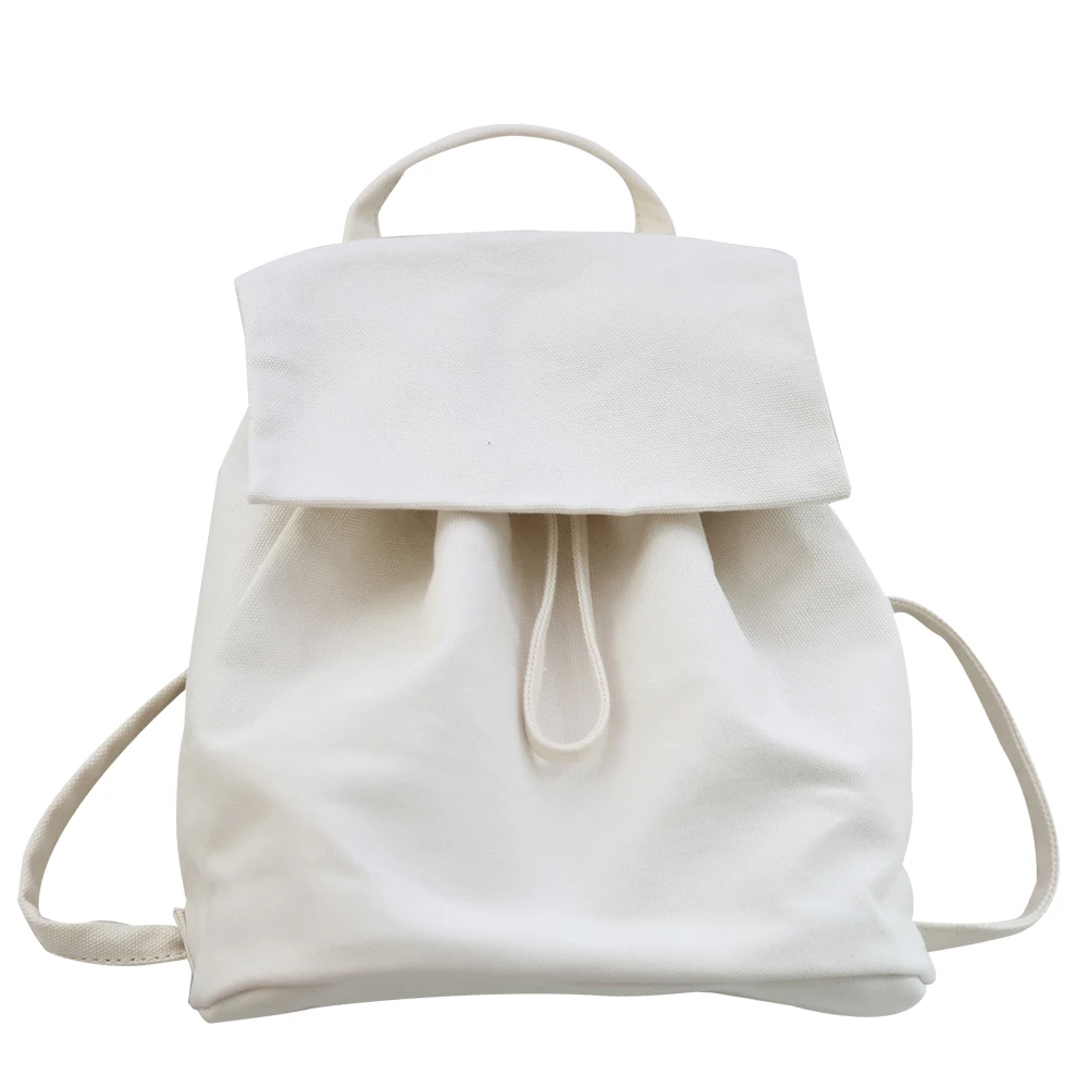 Корейский Японский стиль холщовый рюкзак Mochilas женственный шнурок рюкзаки Черный