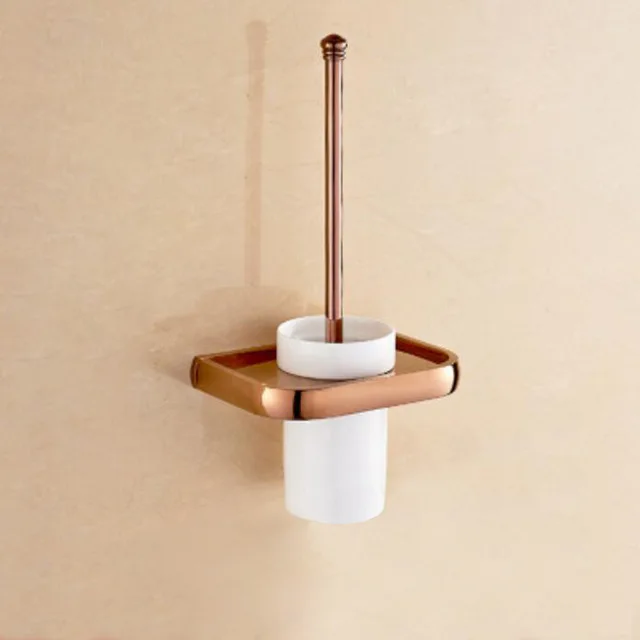 toilet brush holder Набор оборудования для ванной комнаты, латунный держатель бумаги, полотенцесушитель, вешалка для полотенец, держатель для туалетной щетки, угловая полка аксессуары для ванной комнаты Набор - Цвет: toilet brush holder