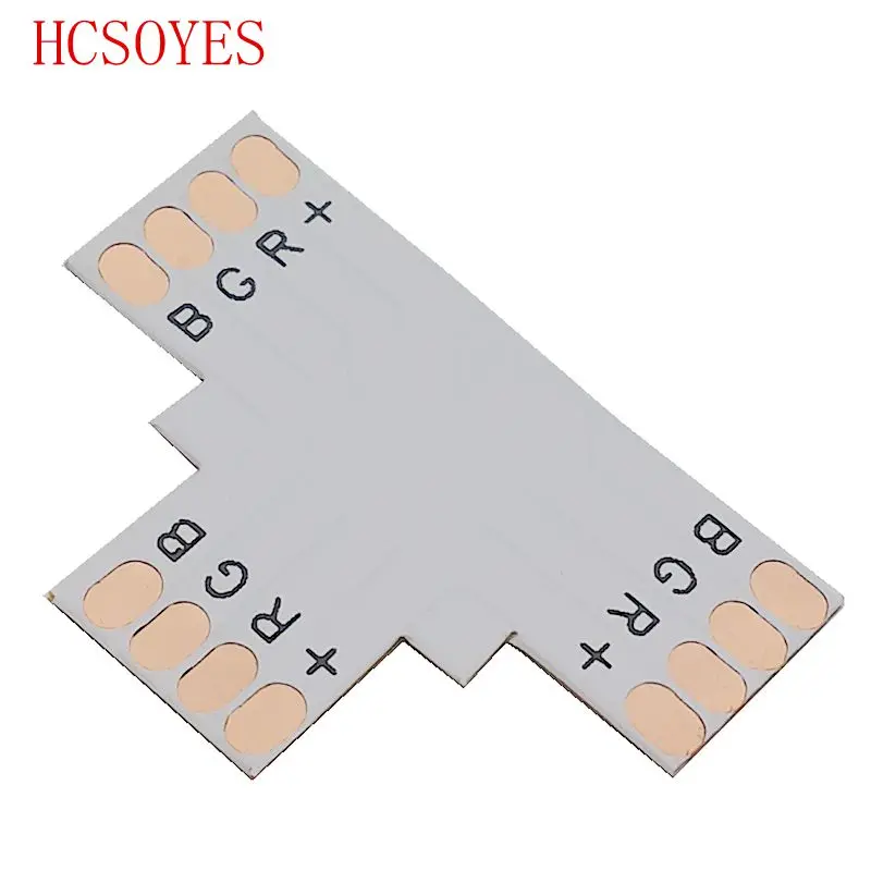 100 шт. l/t/X форма 10 мм Solderless 2 Pin/4 pin RGB LED разъем для 5050/3528 сплиттер правый угол