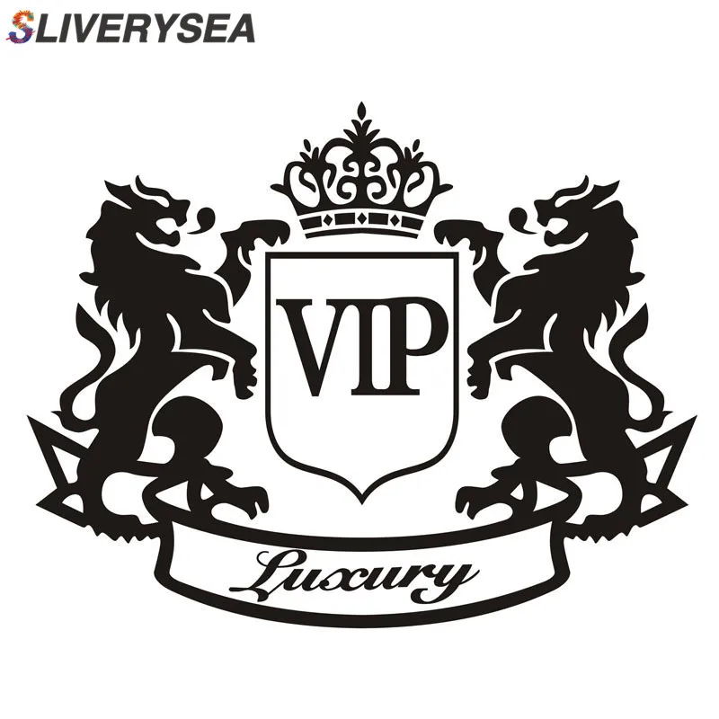 SLIVERYSEA 14 см * 11 Автомобильная наклейка s Роскошный Лев VIP креативное окно ПВХ