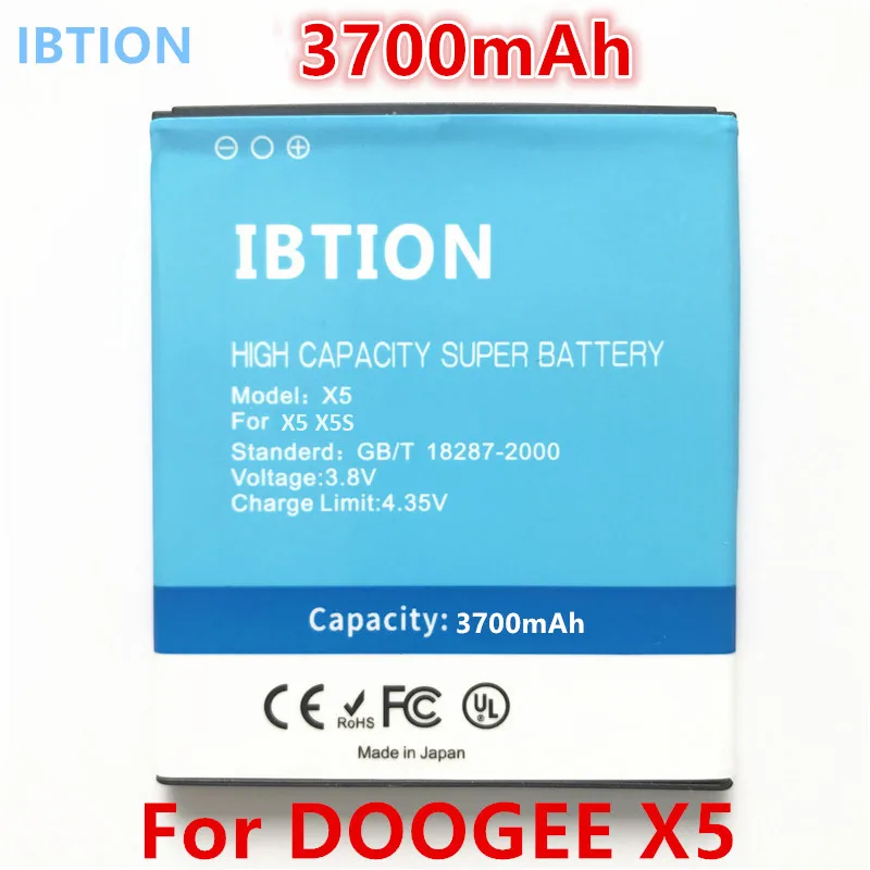 Ibtion 3700 мА/ч литий ионный аккумулятор к мобильному телефону Для DOOGEE X5 Батарея Pro X5S