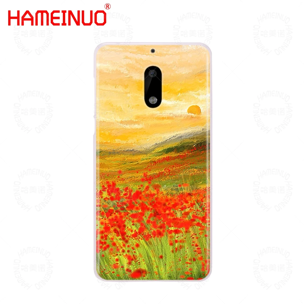 HAMEINUO Красный мак на черном стиле чехол для телефона Nokia 9 8 7 6 5 3 Lumia 640 640XL 2018 |