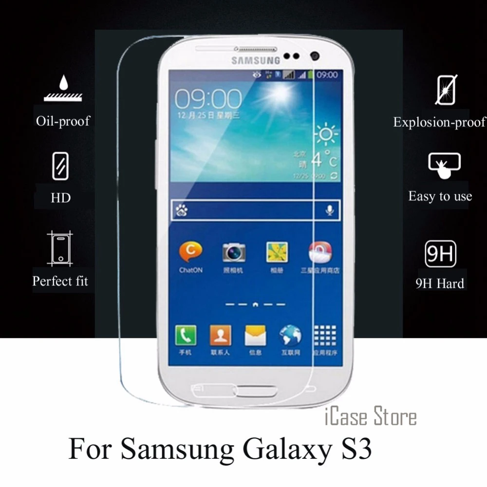 9H Закаленное стекло Защитная пленка для экрана samsung Galaxy S3 S 3 Чехол i8190 III мини I8190N