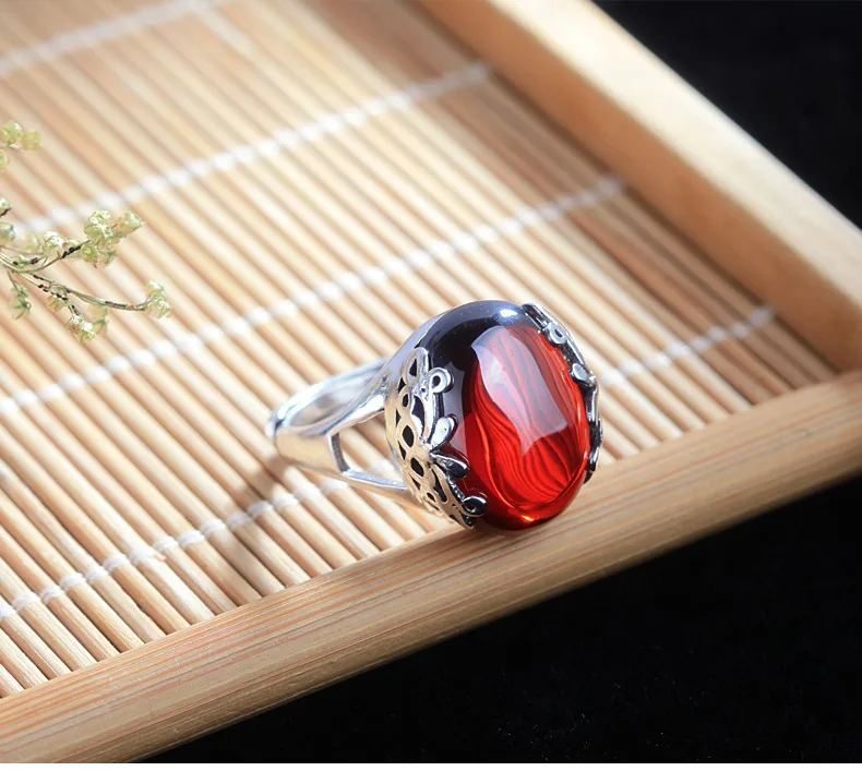 MOONROCY серебро Цвет Vintage Opal кольца красный зеленый желтый кольцо вечерние ювелирные изделия оптом для Для женщин подарок для девочек; Прямая поставка