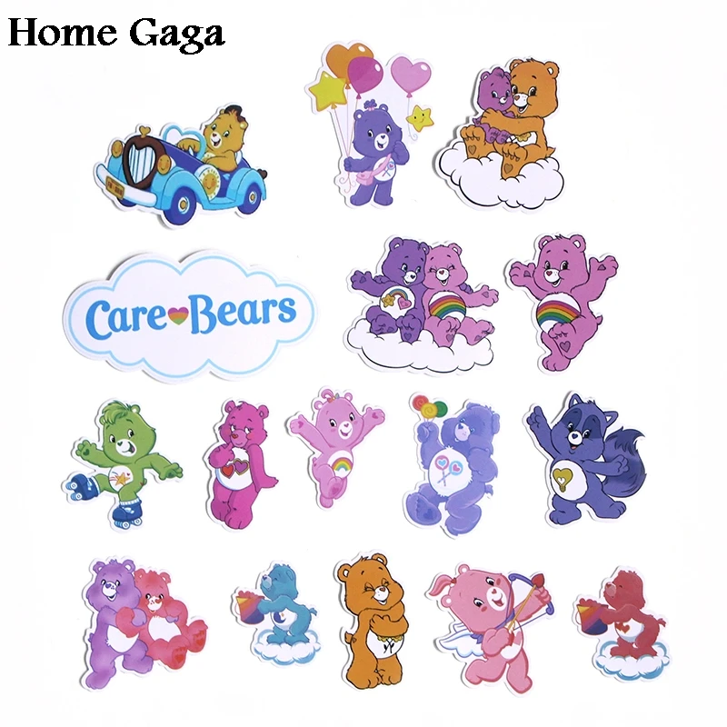 Homegaga 53 шт. уход медведи DIY ПВХ водонепроницаемый мультфильм для скрапбукинга альбом чемодан скейтборд телефон настенные наклейки для гитары D1384