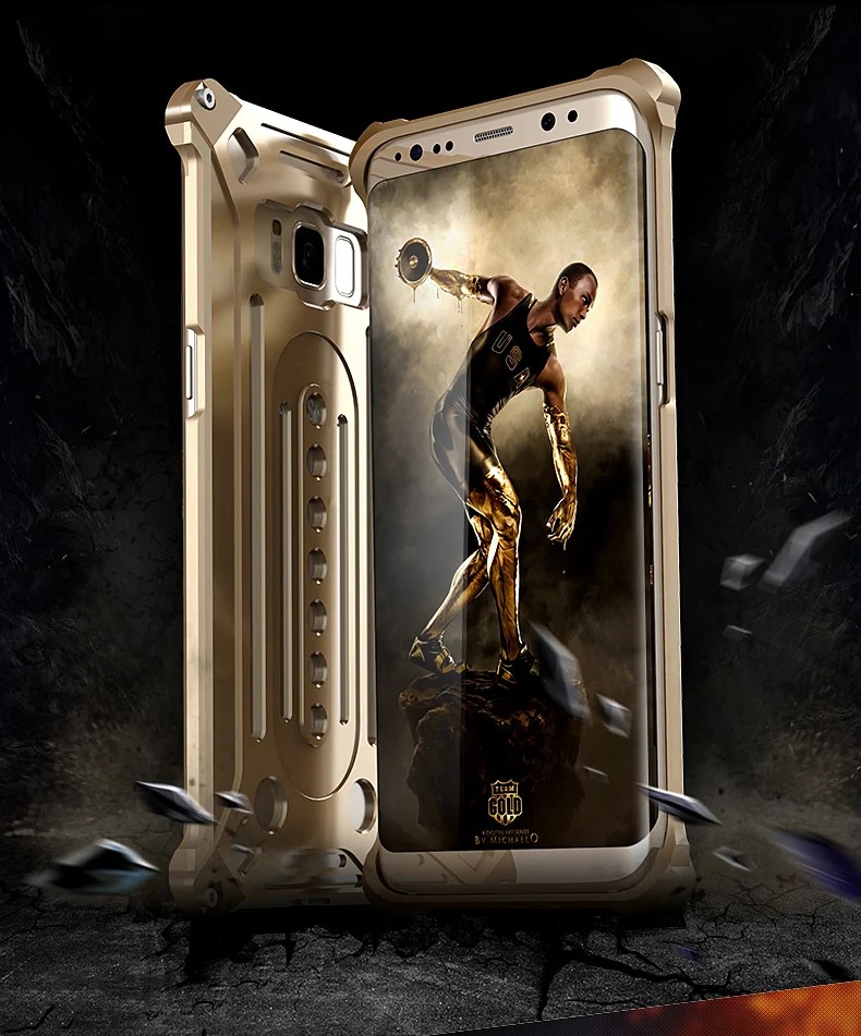 Для samsung S7 edge чехол Роскошный Алюминий металлический каркас бампера жесткий бронированный защитный чехол для телефона для samsung S8 Plus чехол