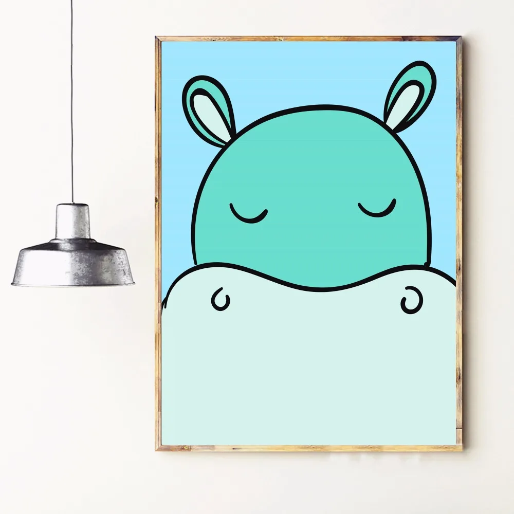 Детские милые Животные произведения искусства печать на холсте картина плакат