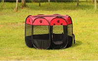 new portable folding pet tent dog house cage dog cat tent playpen puppy kennel easy operation octagonal fence outdoor supplies