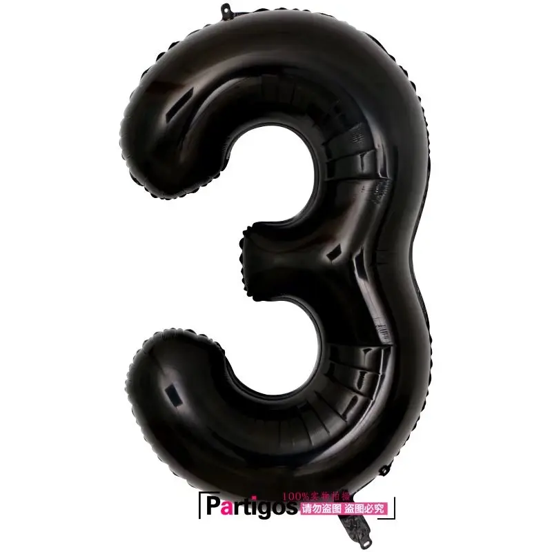 Шары из фольги с большим черным номером 40 дюймов 1 шт. гелиевые шары цифрой