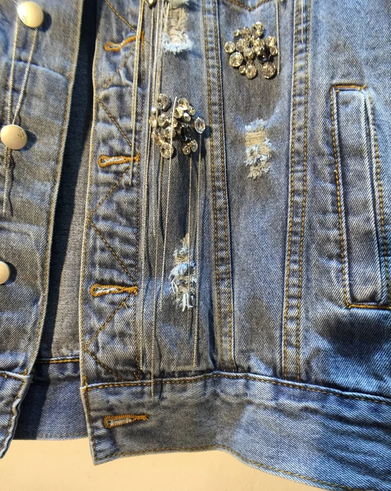 Женская короткая куртка без рукавов весна осень 2019|Жилеты и безрукавки| |