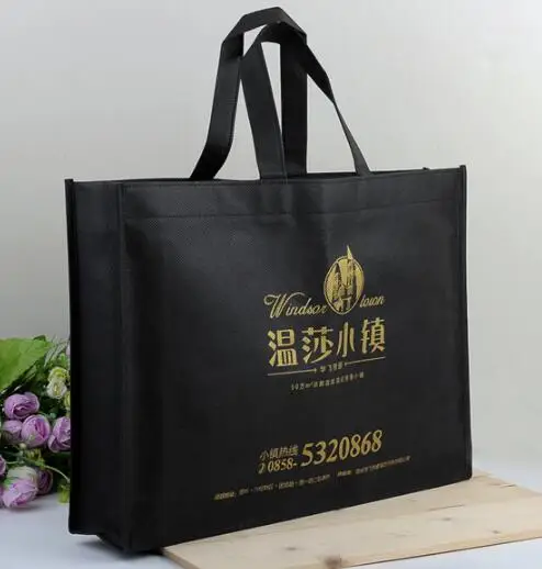 100 шт. Пользовательский логотип сумки для покупок любого размера и больше цветов