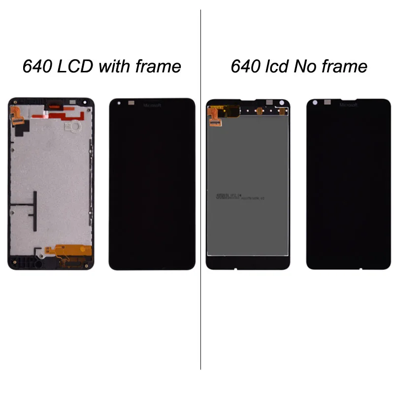 Для microsoft Nokia lumia 640 ЖК-дисплей с кодирующий преобразователь сенсорного экрана в сборе с рамкой или без рамки ЖК-дисплей для lumia 640