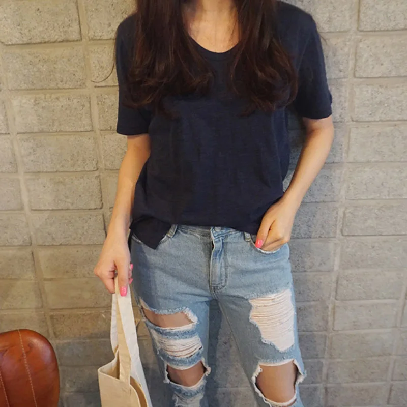 MYDC 2018 Летняя женская футболка с коротким рукавом свободные хлопковые женские