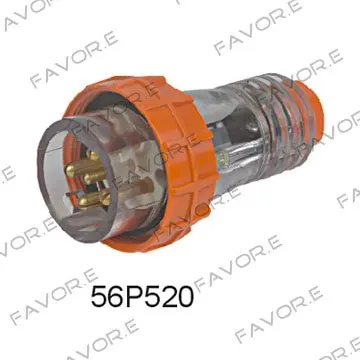 * 20A 5pin 3 фазы прямой штекер и гнездо IP66 56P520|plug and socket|socket asocket plug |