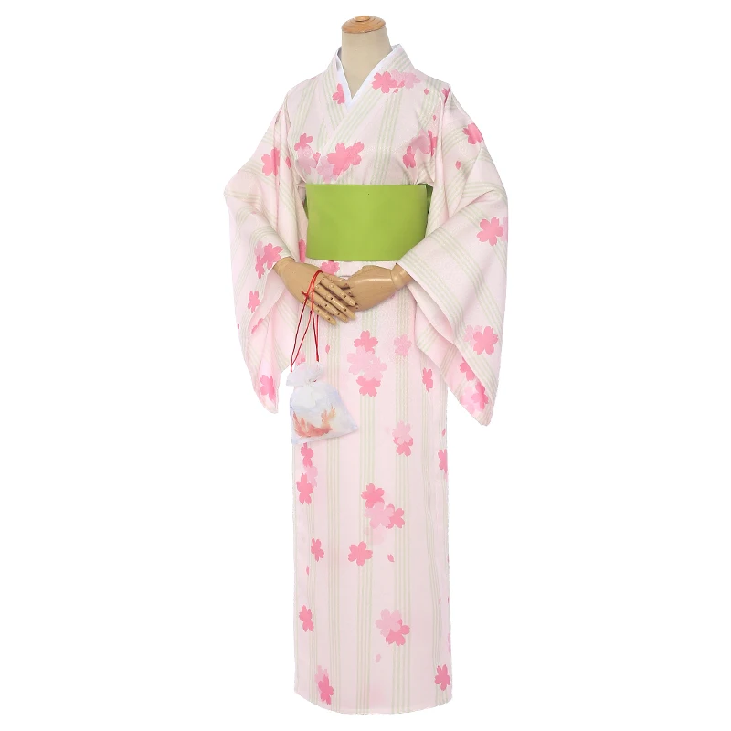 

Anime Card Captor Sakura Cosplay Costume Fireworks Kimono Yukata Girls Retro Clothing Party Dress