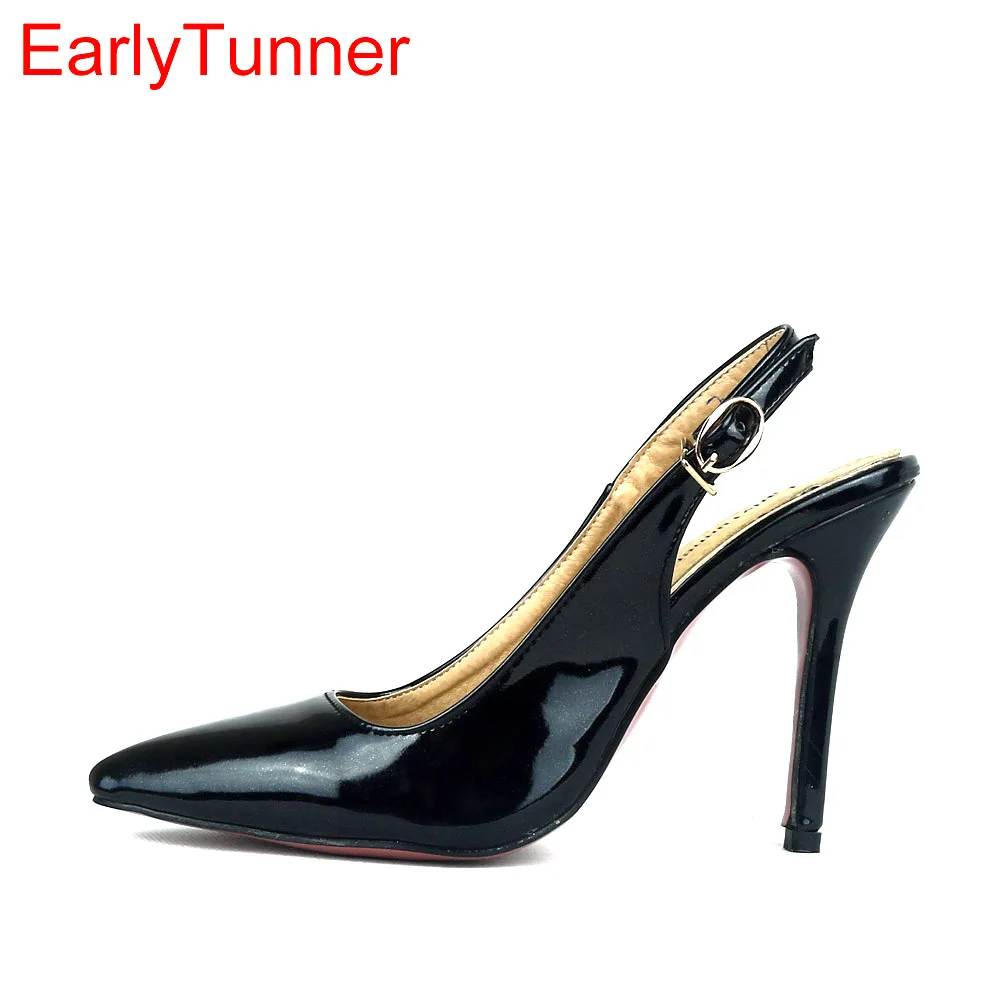 Босоножки женские глянцевые на высоком каблуке брендовые пикантные вечерние