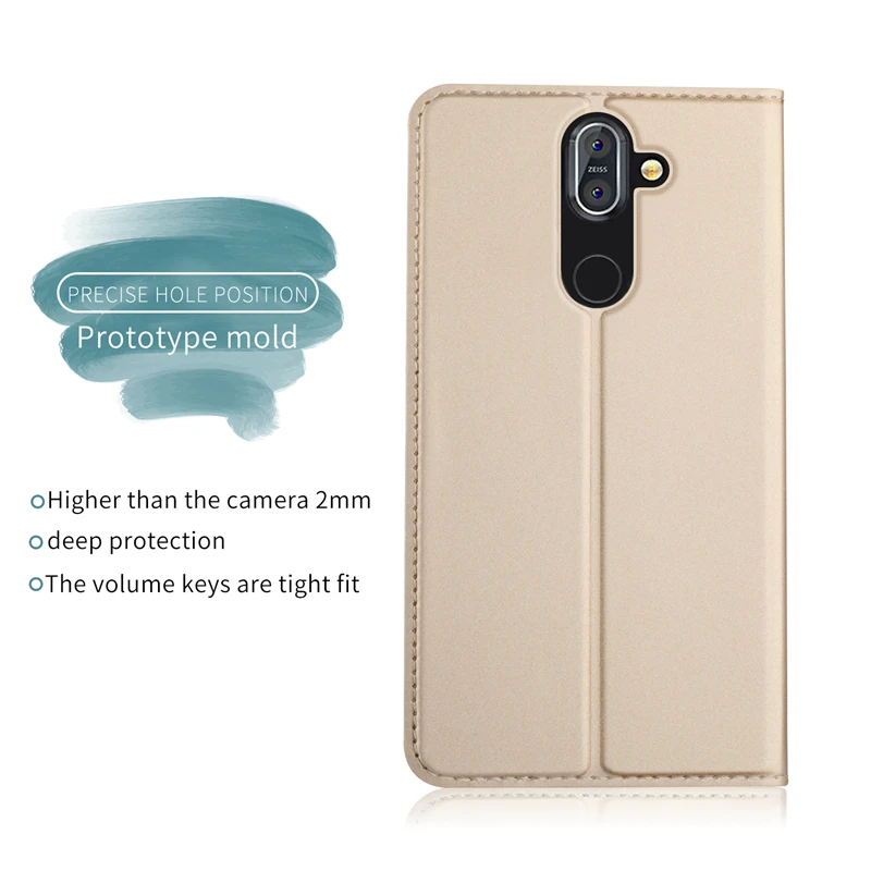 Высокое качество оригинальный кожи Pro серии Книга кожаный чехол для Nokia 8 Sirocco |