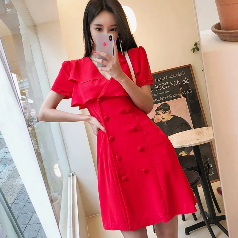 Летние без рукавов с v образным вырезом Slashes женские платье элегантное миди