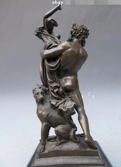 Hades Grab Persephone Обнаженная Бронзовая статуя и собака Cerberus Художественная Скульптура