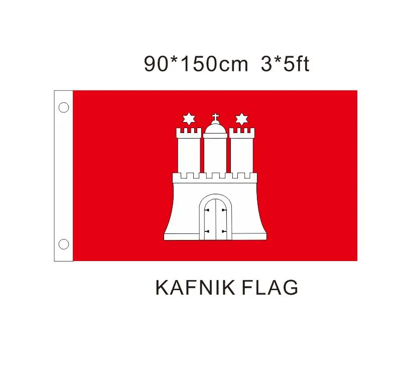 KAFNIK гамбургер флаг Германии 3x5 футов баннер 100D 150x90 см полиэстер Латунные Кольца