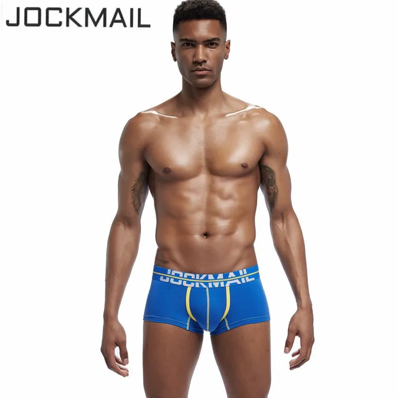 JOCKMAIL Мужское нижнее белье боксеры хлопковые трусы U выпуклая сумка мужские