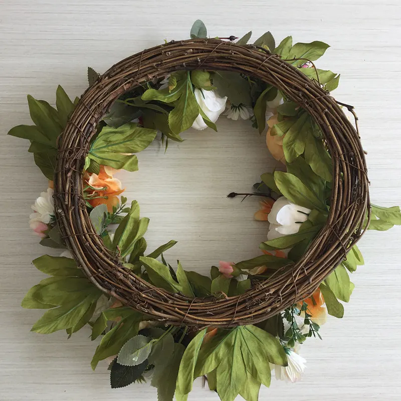 Искусственный цветочный венок пиона искусственный большой деревенский