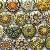 zeroup round glass cabochon 12mm 20mm mixed pattern handmade diy embellishments supplies for jewelry clasps craft tp 383