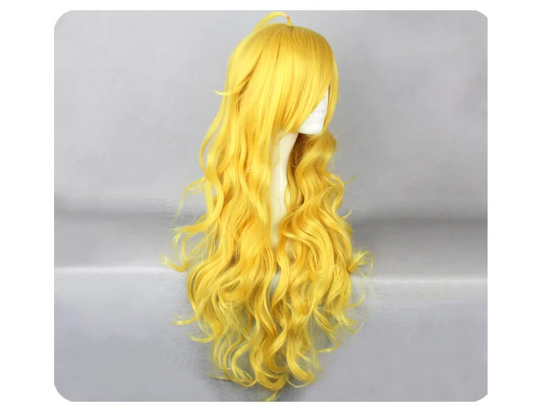 Длинные желтые волосы RWBY Yang Xiao для косплея жаростойкие аниме женщин вечеринок